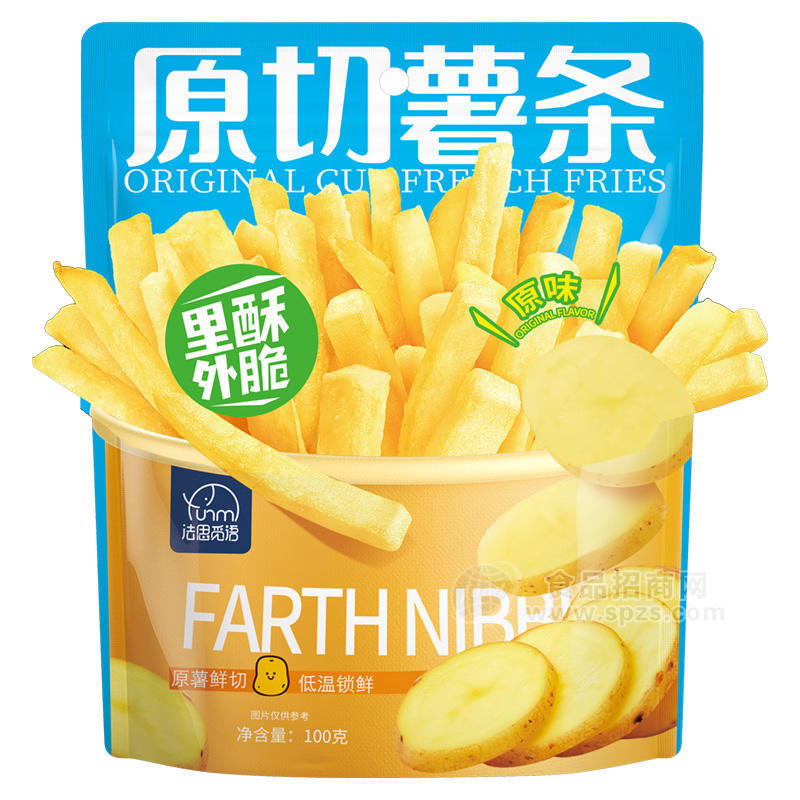 法思觅语原切薯条原味膨化食品袋装招商100g