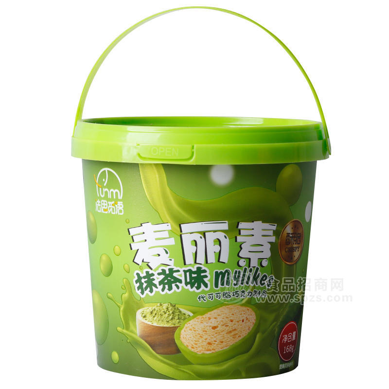 法思覓語麥麗素抹茶味休閑食品桶裝招商168g