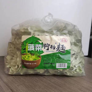 魯健菠菜擰勁麺干面片袋裝招商900g