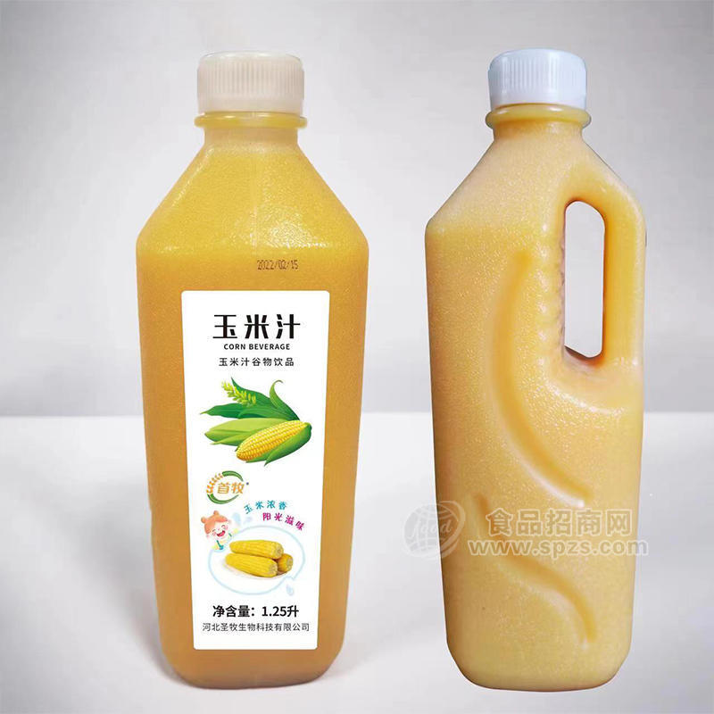 时代乳业首牧玉米汁谷物饮料瓶装招商1.25ml