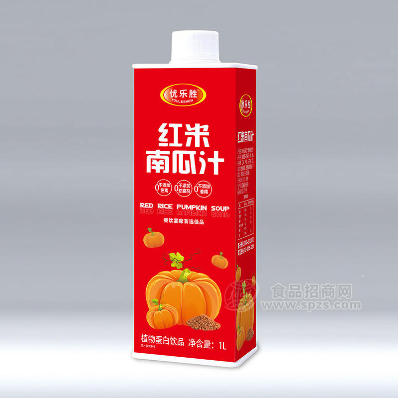 優(yōu)樂勝紅米南瓜汁植物蛋白飲品1L