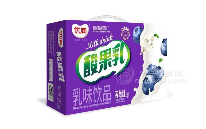 ·优润酸果乳蓝莓味乳味饮品箱装 