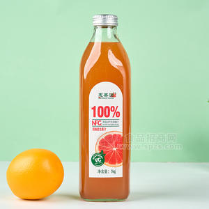 时代乳业惠果源添加NFC西柚复合果汁饮料瓶装招商1L
