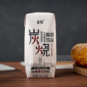 時代乳業(yè)首牧炭燒酸奶5種益生菌發(fā)酵飲料瓶裝招商