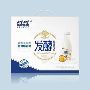 維維黃桃燕麥發(fā)酵乳酸菌果粒奶乳飲料箱裝招商318ml×8瓶