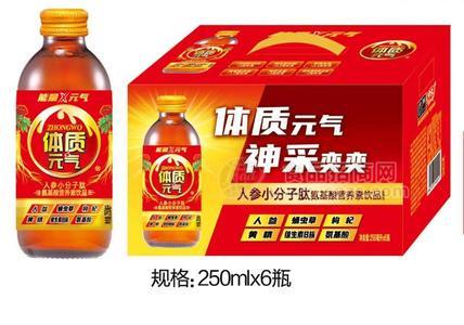 中沃體質(zhì)元?dú)馊藚⑿》肿与陌被釥I養(yǎng)素飲品玻璃瓶裝玻璃瓶禮盒