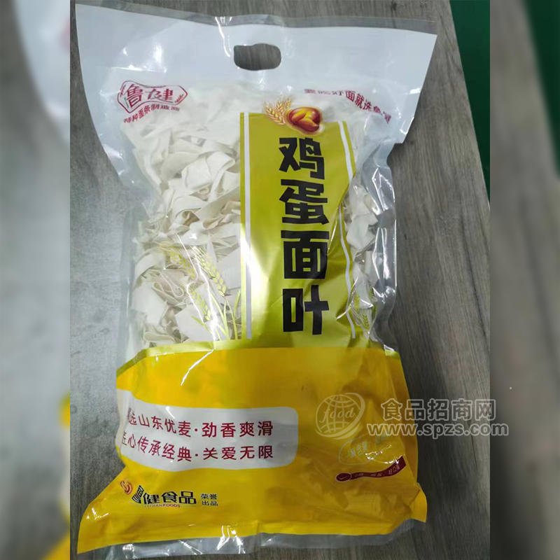 鲁健鸡蛋面叶袋装招商