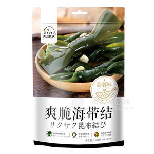 法思覓語(yǔ)爽脆海帶結(jié)蒜蓉味休閑食品袋裝招商150g