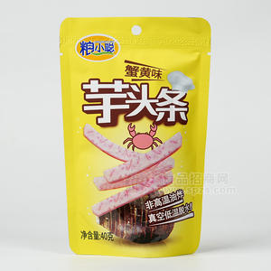 粮小聪芋头条蟹黄味膨化食品袋装招商40g