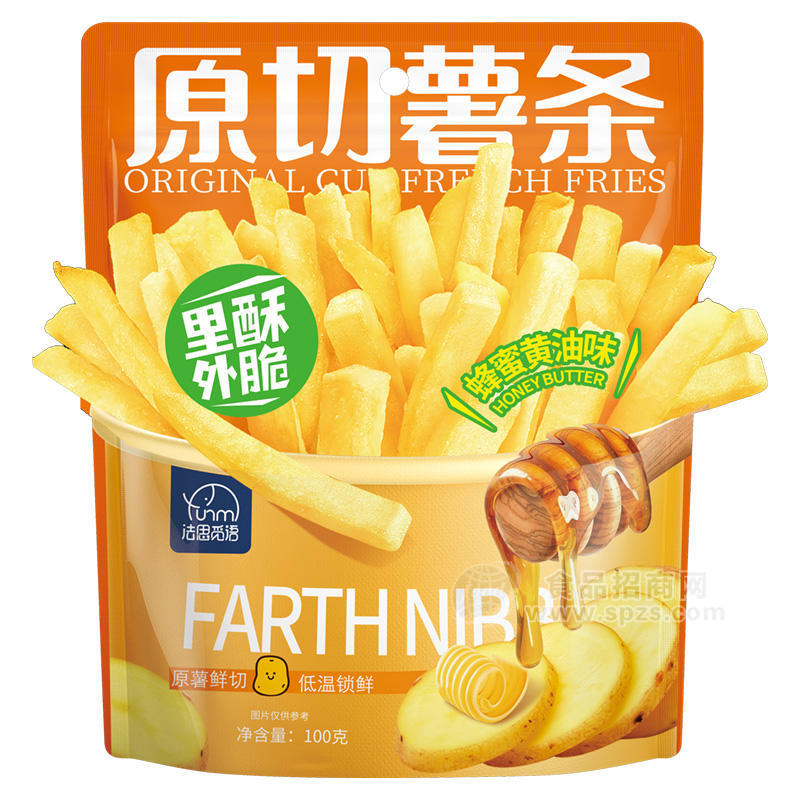 法思覓語原切薯條蜂蜜黃油味膨化食品袋裝招商100g