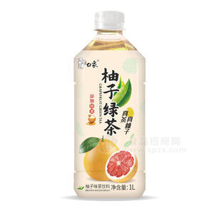 白象柚子綠茶添加蜂蜜茶飲料瓶裝招商1L