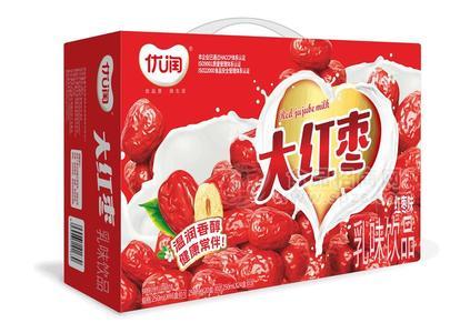 優(yōu)潤(rùn)大紅棗乳味飲品箱裝