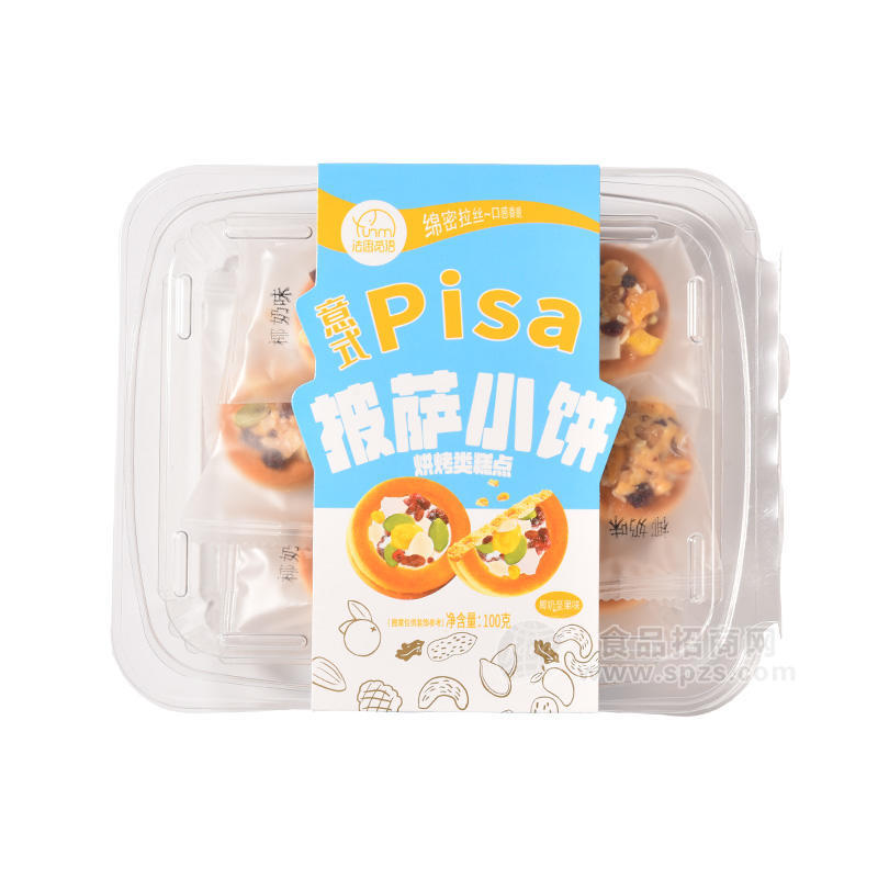 法思覓語意式披薩小餅烘烤類糕點(diǎn)椰奶堅(jiān)果味盒裝招商100g