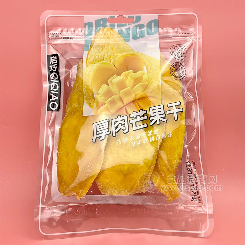 啟巧厚肉芒果干休閑食品袋裝招商152g