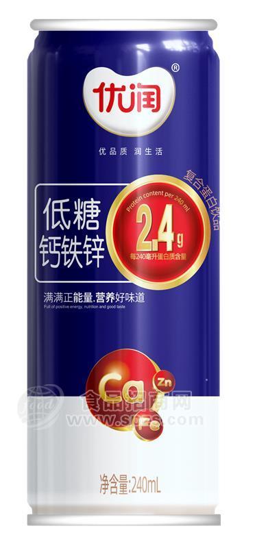 優(yōu)潤(rùn)低糖鈣鐵鋅復(fù)合蛋白飲品240ml