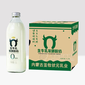 董昔昔生牛乳发酵酸奶箱装招商1L×6瓶