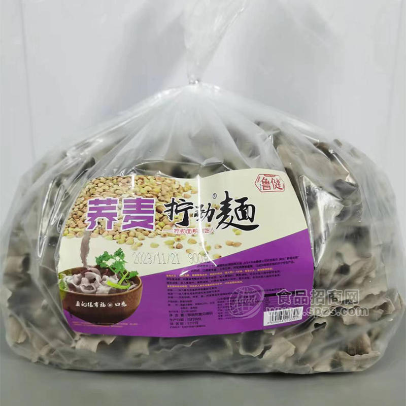 鲁健荞麦拧劲麺干面片袋装招商900g 