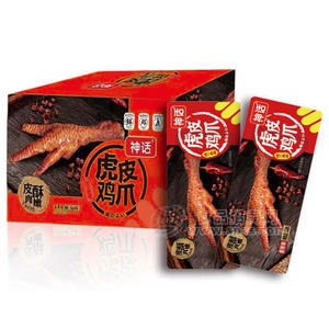 神话虎皮鸡爪香辣味休闲食品盒装招商