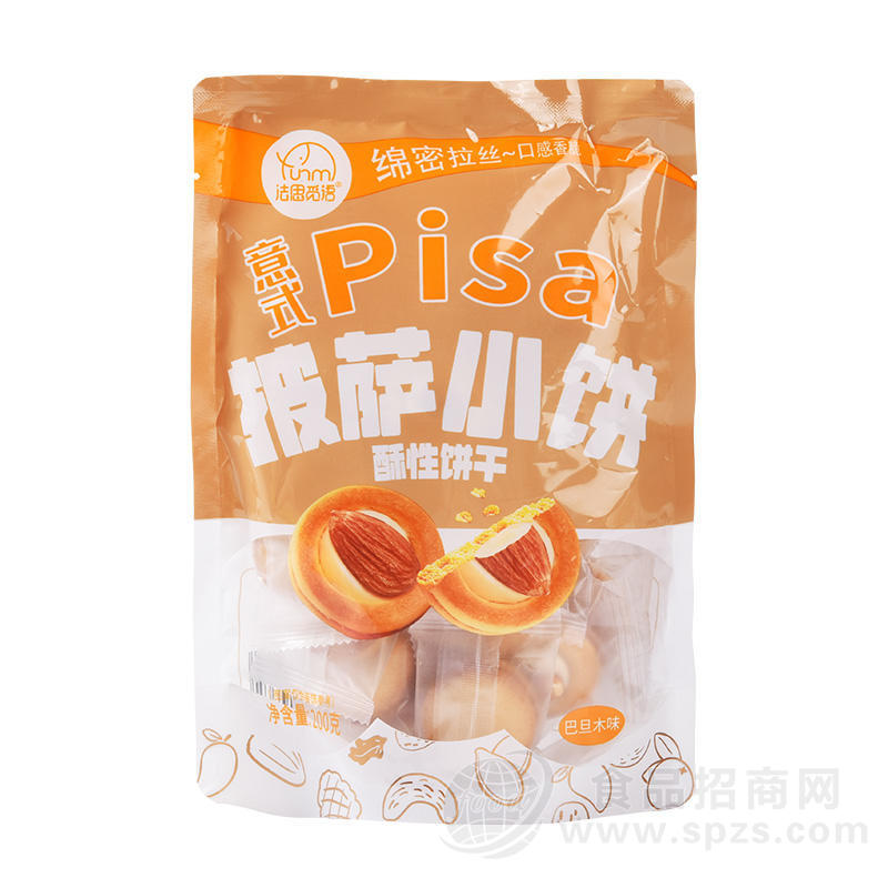 法思觅语意式披萨小饼酥性饼干巴旦木味袋装招商200g