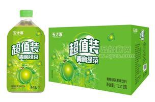 玉汁源 青梅绿茶风味饮料1L