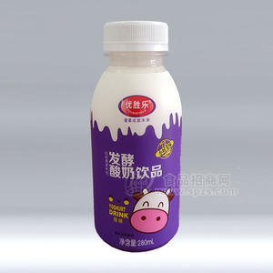 優(yōu)勝樂原味發(fā)酵酸奶飲品乳飲料280ml