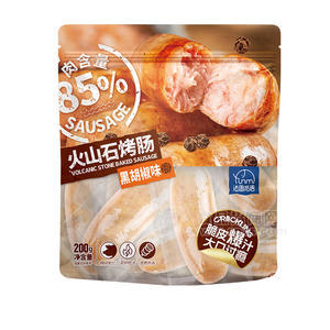 法思觅语火山石烤肠黑胡椒味休闲食品袋装招商200g