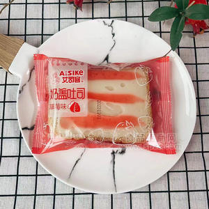 艾司客草莓味奶盖吐司面包散装称重