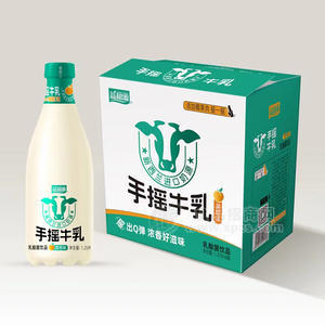 益和源黃桃味手搖牛乳乳酸菌飲品乳飲料1.25LX6瓶