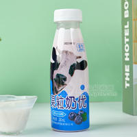 时代乳业首牧蓝莓味果粒奶优乳饮料瓶装乳饮料招商280ml