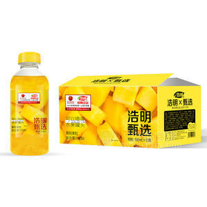 浩明黃桃復(fù)合果汁飲料箱裝招商500ml×15瓶