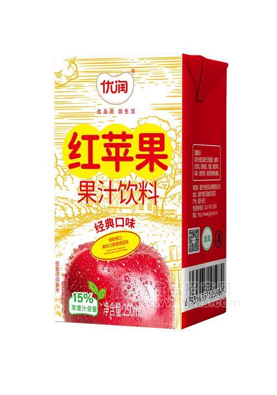 ·优润红苹果果汁饮料250ml 