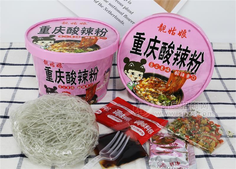 靓姑娘重庆酸辣粉桶装 粉饼+调料包