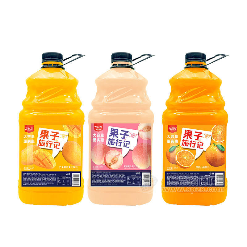 友利友芒果蜜桃果汁飲料橙味風(fēng)味飲料2.5L