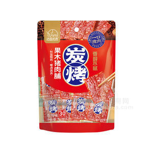 法思覓語(yǔ)炭烤果木豬肉脯香辣味休閑食品袋裝招商50g