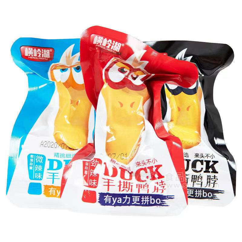 横岭湖手撕鸭脖口味混合装休闲食品袋装招商散装称重