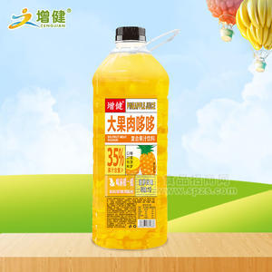 增健菠蘿風(fēng)味大果肉哆哆復(fù)合果汁飲料2L