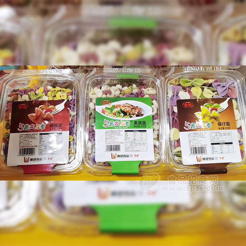 鲁健5蔬欢乐营干面片系列盒装招商318g