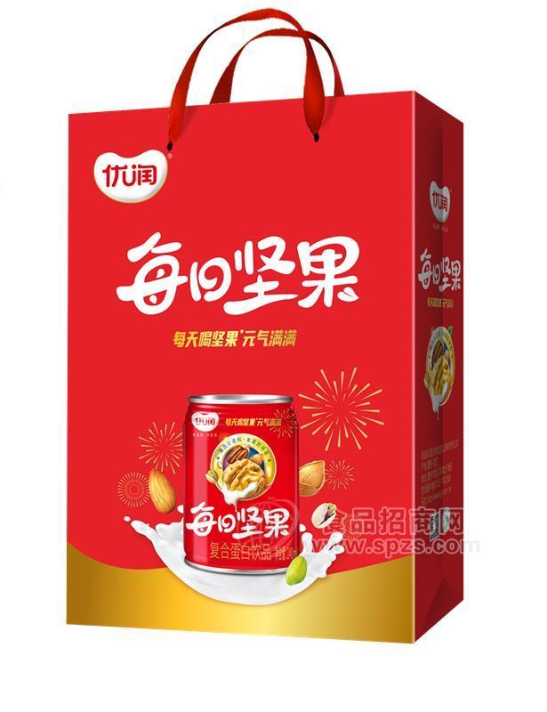 ·优润每日坚果复合蛋白饮品礼盒装 
