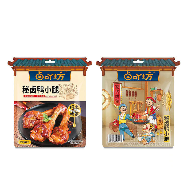 卤吖坊蜂蜜味秘卤鸭小腿休闲食品105g