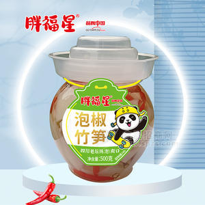 胖福星泡椒竹筍方便食品調(diào)味品爽口泡菜500g