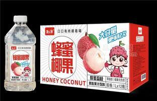 咪乐爽果粒果汁饮料蜂蜜椰果汁箱装1L*12瓶