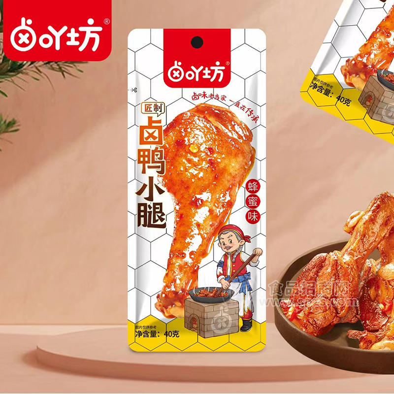 卤吖坊蜂蜜味卤鸭小腿休闲食品40g