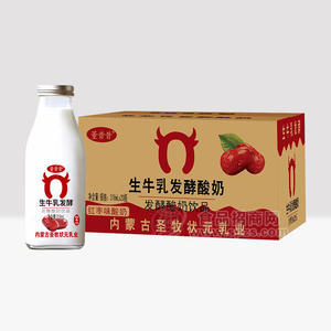 董昔昔紅棗味生牛乳發(fā)酵酸奶箱裝招商318ml×20瓶