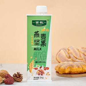 時(shí)代乳業(yè)圣牧燕麥堅(jiān)果蛋白飲料盒裝招商1L