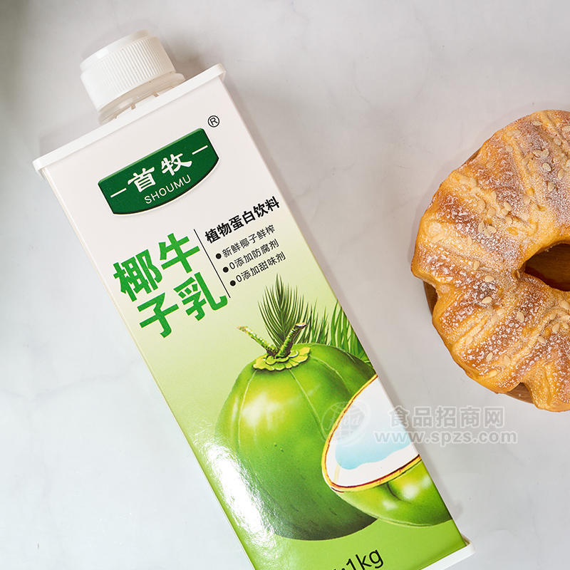 時(shí)代乳業(yè)首牧椰子牛乳植物蛋白飲料宴席盒裝招商1kg