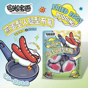 粤光宝香煎蛋型火腿型布甸造型跳跳糖袋装招商105g