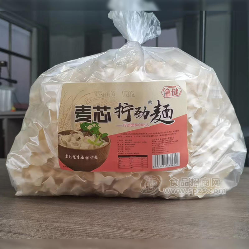 鲁健麦芯拧劲麺干面片袋装招商1000g 