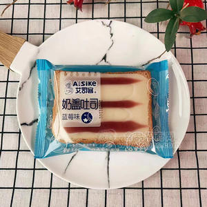 艾司客蓝莓味奶盖吐司面包散装称重