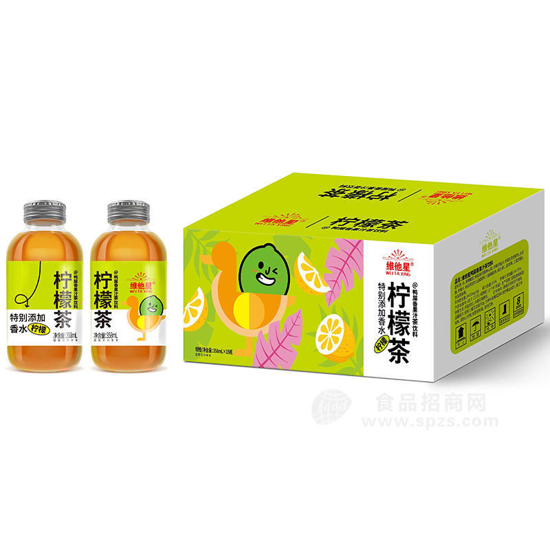 維他星檸檬茶鴨屎香果汁茶飲料箱裝招商358ml×15瓶