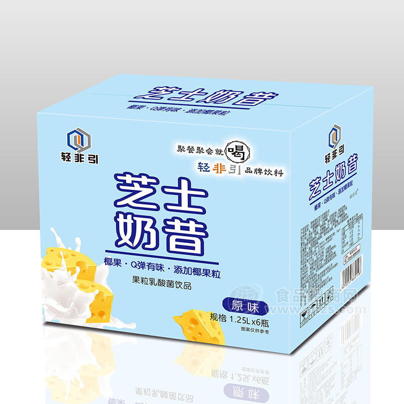 轻非引芝士奶昔果粒软酸菌饮品原味箱装招商1.25L×6瓶